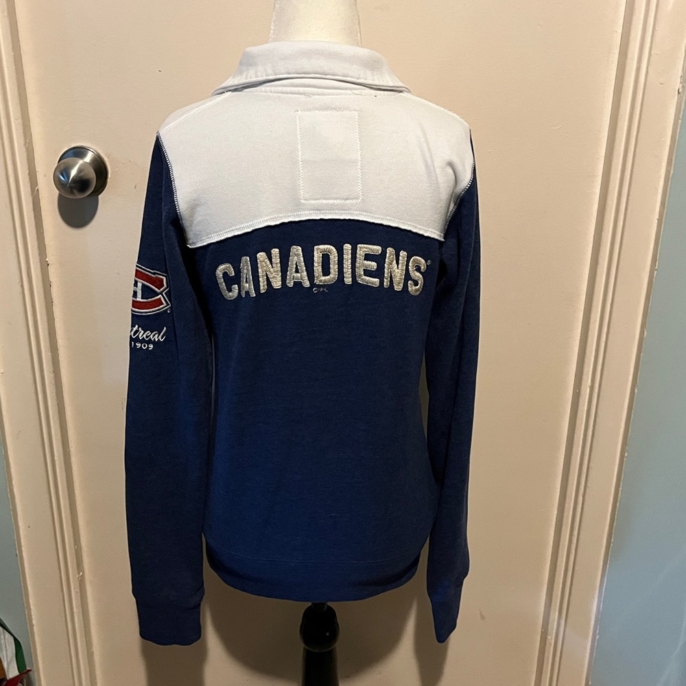NHL THE ORIGINAL RETRO BRAND MONTREAL CANDIENS ZIP UP SUPER SOFT SWEATER